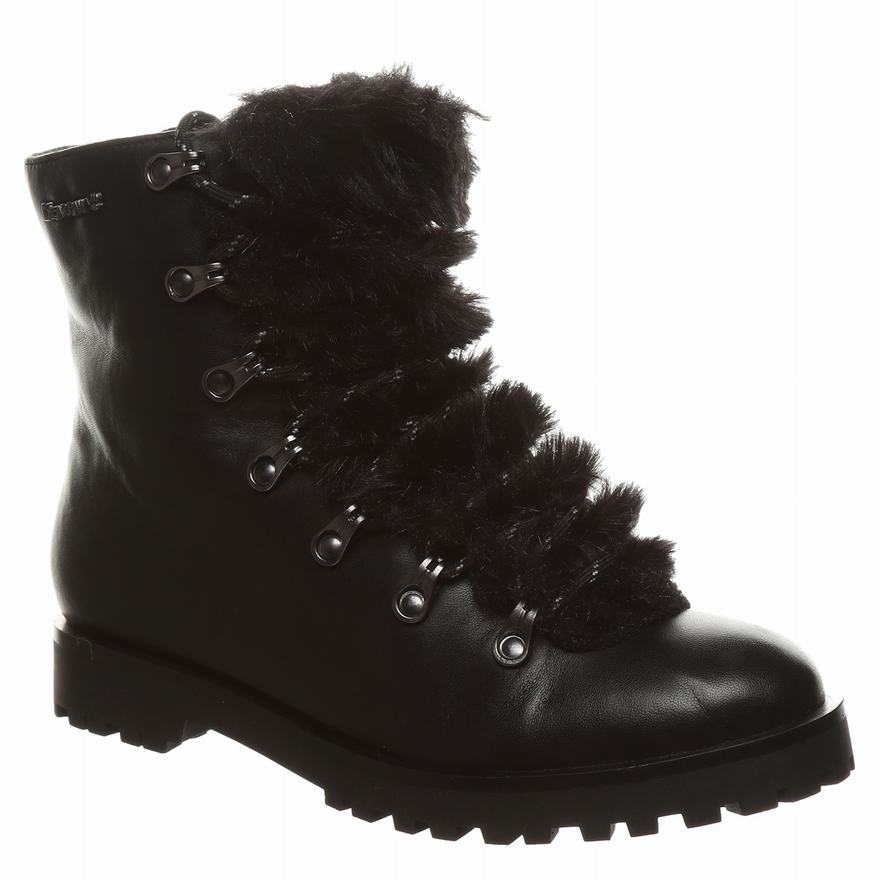 Bearpaw Vanna Ankle Boots UK - Women's Boots Black ||BPISMQ-016||